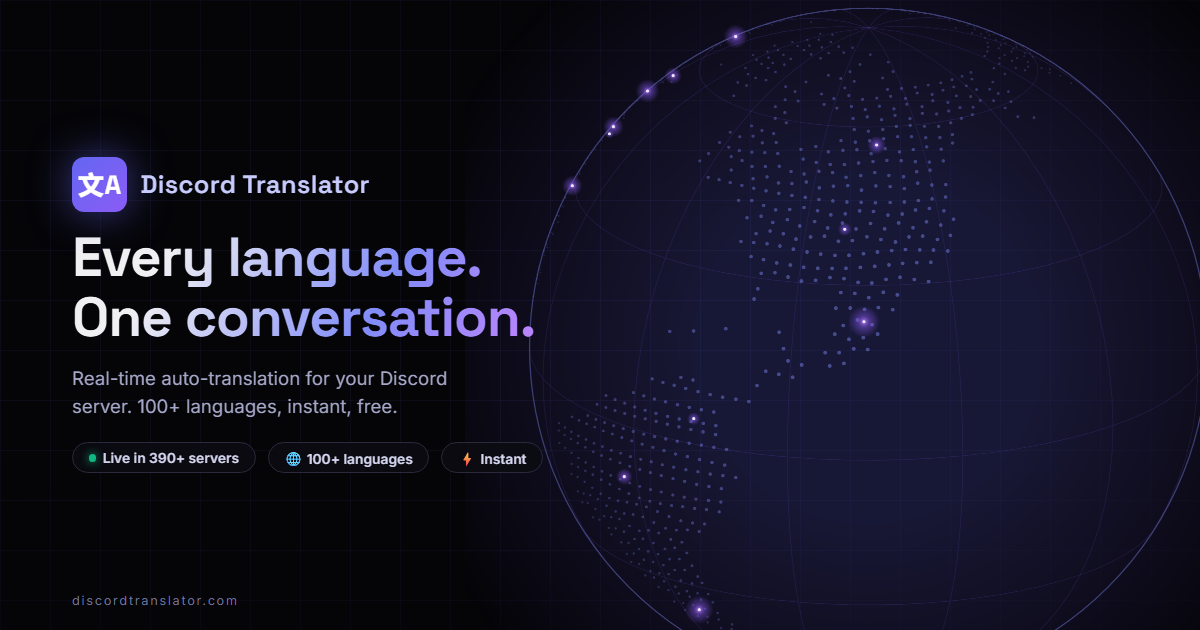 Discord Translator social card banner